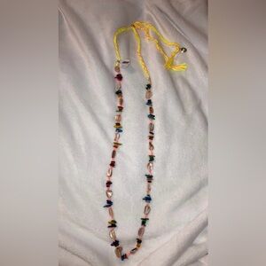 FREE PEOPLE Colorful Beaded Necklace with Shell Accents